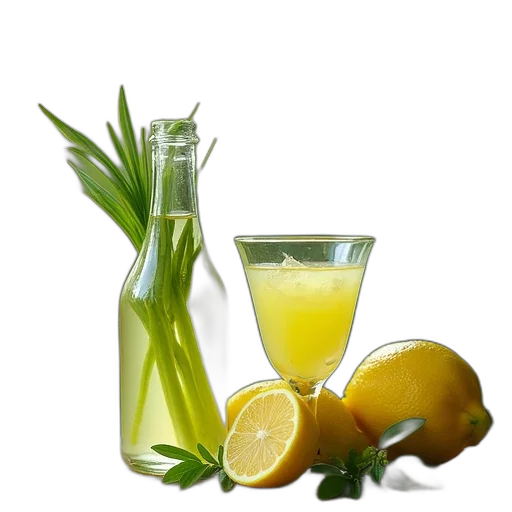 food, bottle, photorealistic, receipt, lemongrass transparent PNG cut-out