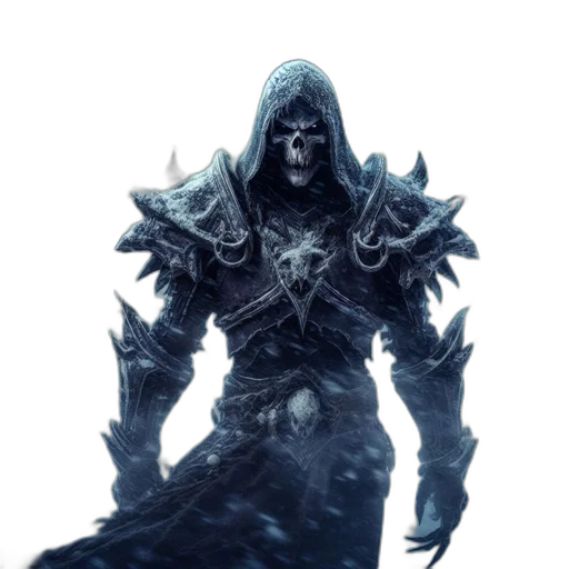 mask, staff, sword, creature, concept art, fantasy art, comic book art, 3d render transparent PNG cut-out