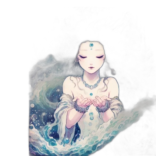 mask, dress, face, robot, comic book art, concept art, fantasy art, watercolor transparent PNG cut-out