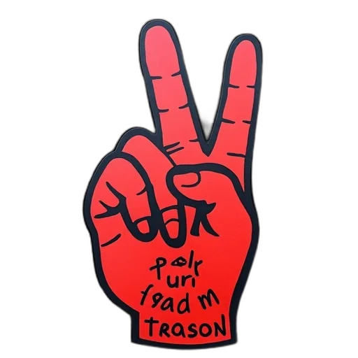 weapon, rock, sign, red, hand, text, art, board transparent PNG cut-out