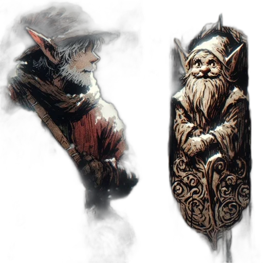 staff, mask, dragon, concept art, fantasy art, comic book art, pixel art, fog transparent PNG cut-out
