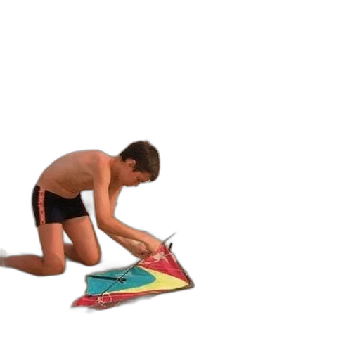 photorealistic, young, man, beach transparent PNG cut-out