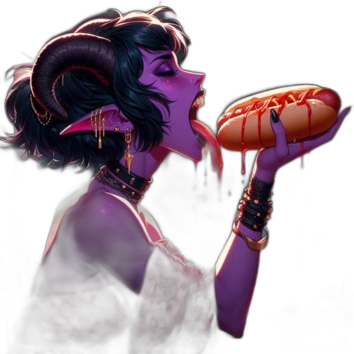 food, concept art, fantasy art, cyberpunk, watercolor, neon lights, neon, dark transparent PNG cut-out
