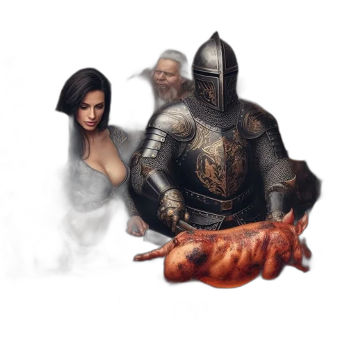 sword, food, weapon, animal, fantasy art, concept art, pixel art, photorealistic transparent PNG cut-out