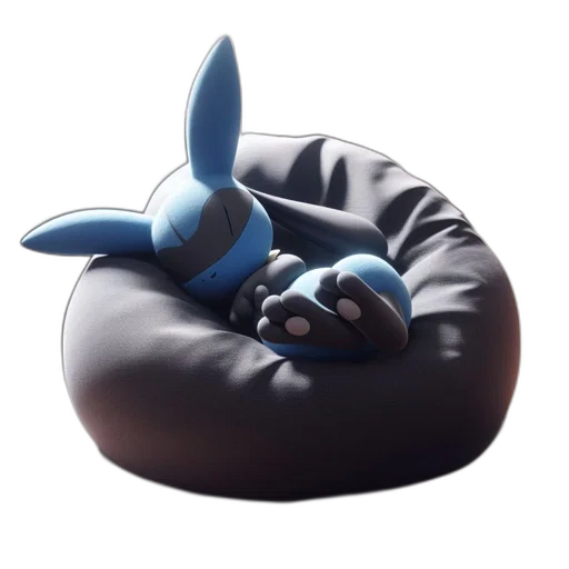 furniture, animal, creature, hat, 3d render, concept art, photorealistic, blue transparent PNG cut-out