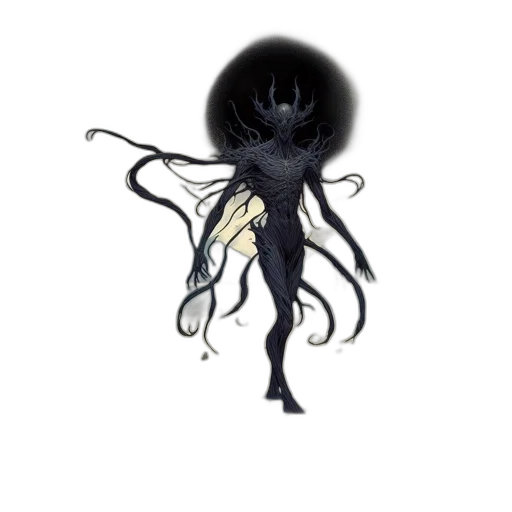 creature, hair, staff, mask, concept art, fantasy art, pixel art, 3d render transparent PNG cut-out