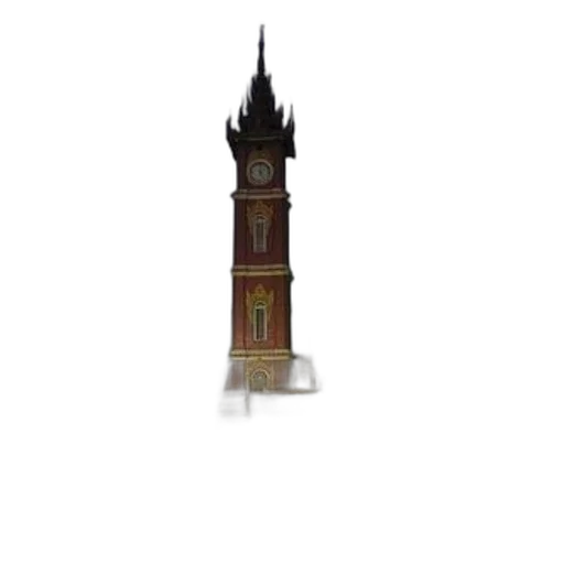 building, staff, umbrella, 3d render transparent PNG cut-out