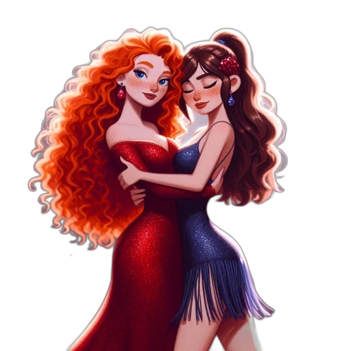 dress, concept art, cartoon, fantasy art, comic book art, fire, underwater, red transparent PNG cut-out
