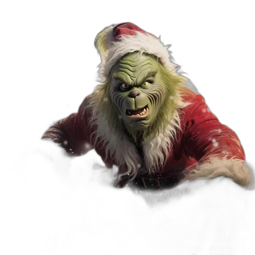 creature, animal, mask, concept art, 3d render, photorealistic, fantasy art, grinch transparent PNG cut-out