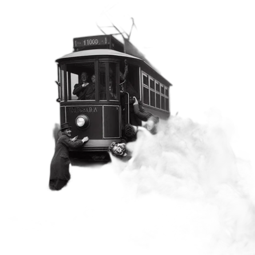 car, weapon, concept art, photorealistic, 3d render, fog, fire, tram transparent PNG cut-out
