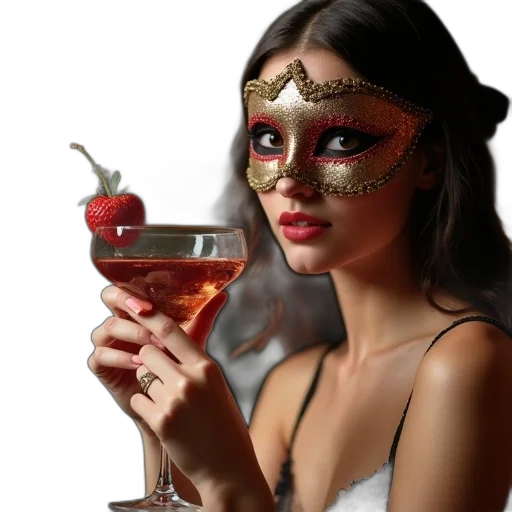 mask, jewelry, face, crown, photorealistic, 3d render, beautiful, woman transparent PNG cut-out