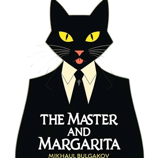 mask, cover, book, master, margarita, mikhail, bulgakov, featuring transparent PNG cut-out