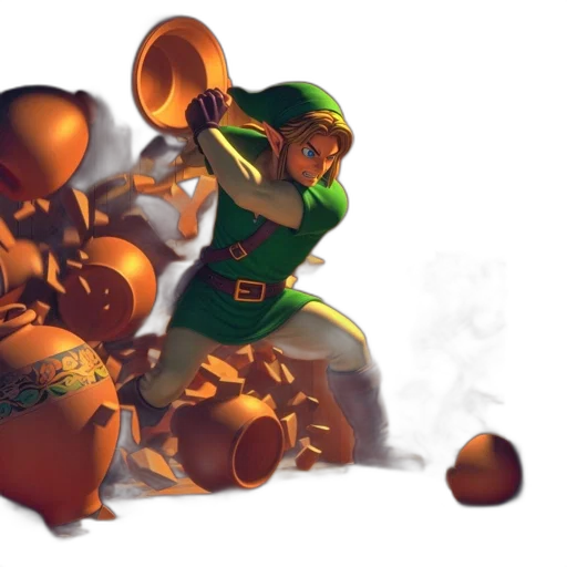 weapon, concept art, 3d render, fantasy art, comic book art, green, link, shatters transparent PNG cut-out