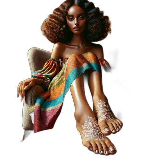 hair, shoes, dress, concept art, fantasy art, photorealistic, comic book art, earth tones transparent PNG cut-out