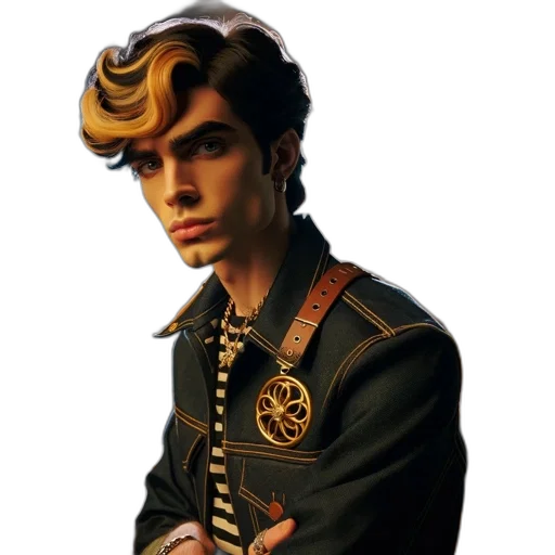 jacket, staff, face, crown, fantasy art, photorealistic, concept art, pixel art transparent PNG cut-out
