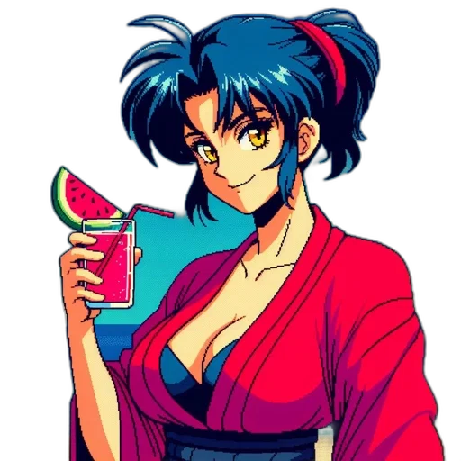 weapon, staff, vaporwave, anime, pixel art, concept art, neon lights, fire transparent PNG cut-out