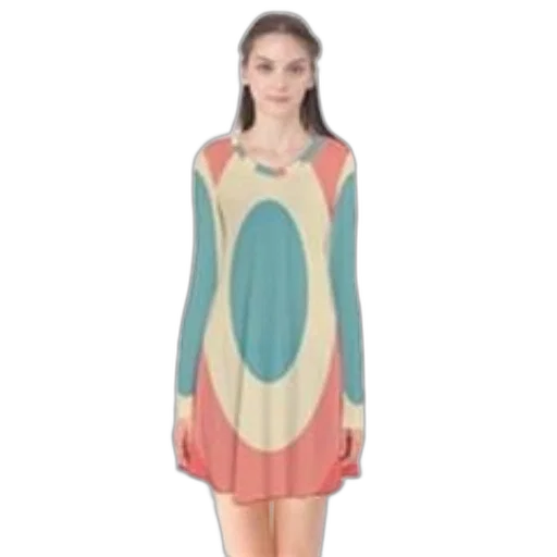 dress, 3d render, pastel, colorful, image, features, long-sleeved, vibrant transparent PNG cut-out