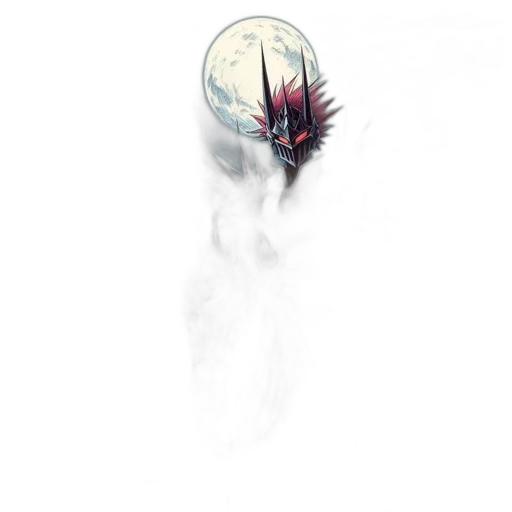 mask, creature, hair, dragon, concept art, fantasy art, watercolor, pixel art transparent PNG cut-out
