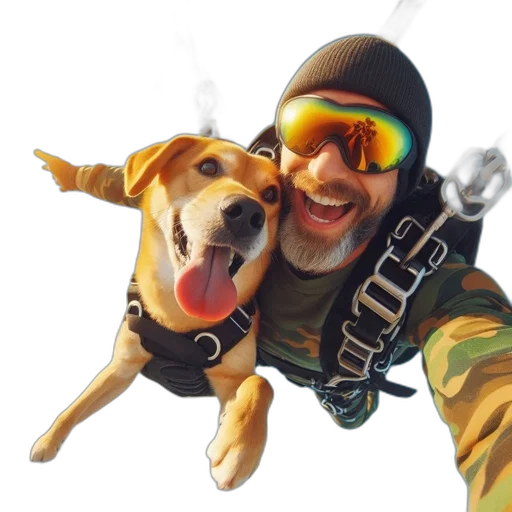 animal, jacket, photorealistic, concept art, 3d render, man, his, canine transparent PNG cut-out