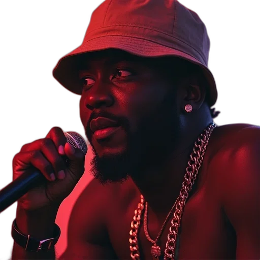 hat, rapper, biggie, singer transparent PNG cut-out