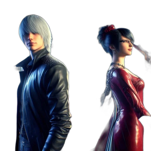 jacket, concept art, cyberpunk, 3d render, fantasy art, red, dark, rainy transparent PNG cut-out