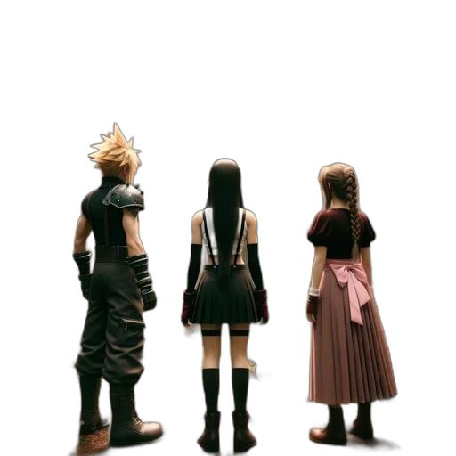 dress, concept art, 3d render, pixel art, anime, dark, monochrome, earth tones transparent PNG cut-out