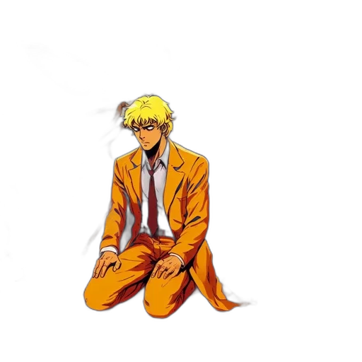 jacket, staff, creature, animal, pixel art, concept art, anime, comic book art transparent PNG cut-out