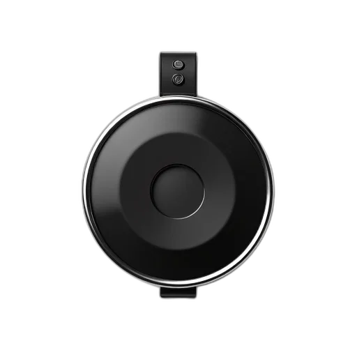 robot, face, weapon, 3d render, photorealistic, black, circular, object transparent PNG cut-out