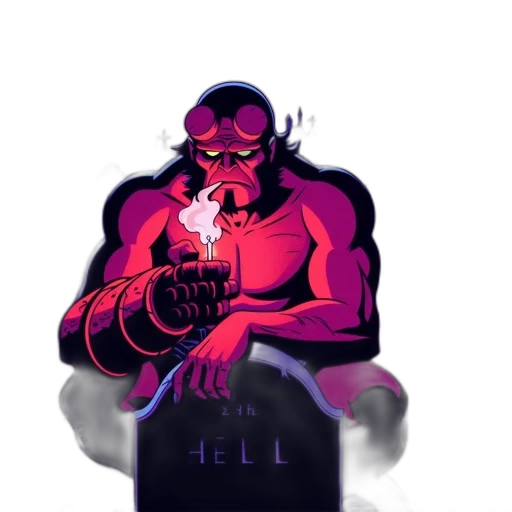 jacket, robot, staff, concept art, pixel art, cyberpunk, vaporwave, neon lights transparent PNG cut-out