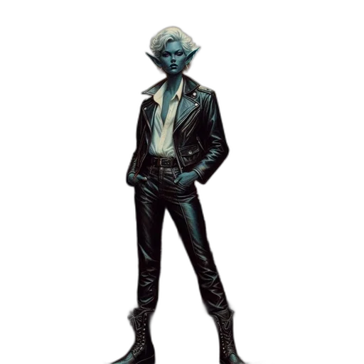 jacket, robot, staff, creature, concept art, fantasy art, cyberpunk, comic book art transparent PNG cut-out
