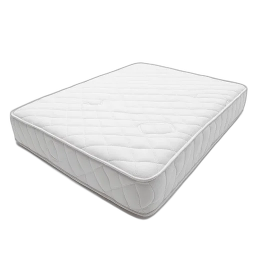 white, textured, mattress, grid-like, pattern, displayed, against, background transparent PNG cut-out