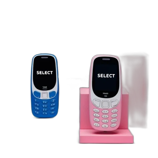 jewelry, 3d render, blue, nokia, phone, word, select, screen transparent PNG cut-out