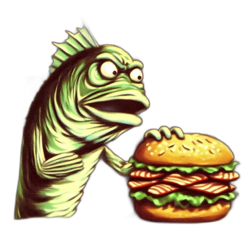 food, animal, creature, staff, concept art, pixel art, 3d render, photorealistic transparent PNG cut-out