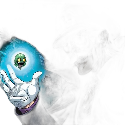mask, staff, robot, weapon, concept art, fantasy art, 3d render, vaporwave transparent PNG cut-out