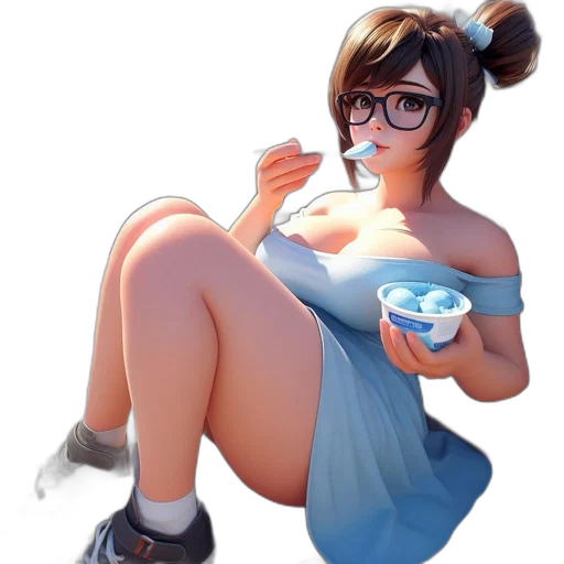 food, staff, dress, robot, concept art, pixel art, 3d render, anime transparent PNG cut-out