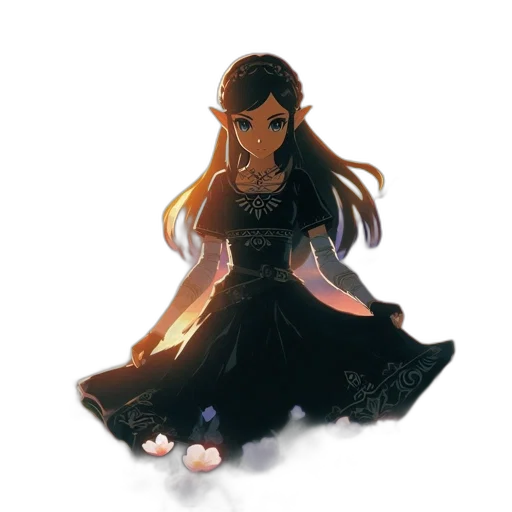 dress, crown, jewelry, staff, concept art, pixel art, fantasy art, watercolor transparent PNG cut-out