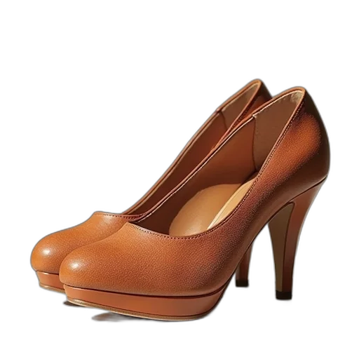 shoes, 3d render, earth tones, best transparent PNG cut-out