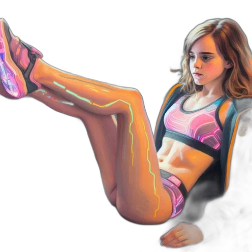 shoes, watercolor, concept art, photorealistic, comic book art, neon lights, pastel, neon transparent PNG cut-out