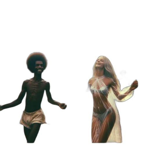 dress, concept art, 3d render, pixel art, fantasy art, earth tones, two, individuals transparent PNG cut-out