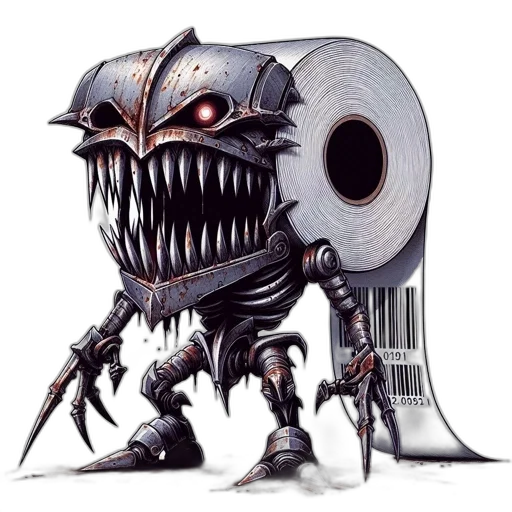 robot, creature, weapon, mask, concept art, comic book art, pixel art, fantasy art transparent PNG cut-out