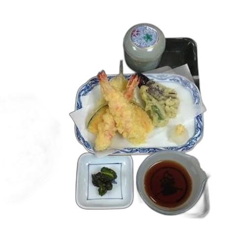 food, photorealistic, 3d render, japanese, meal, featuring, tempura, miso transparent PNG cut-out