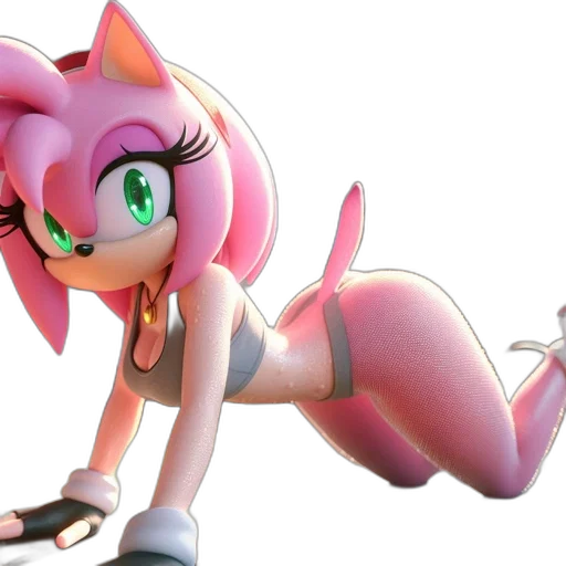 3d render, concept art, cartoon, animated, hedgehog, dressed, athletic, wear transparent PNG cut-out