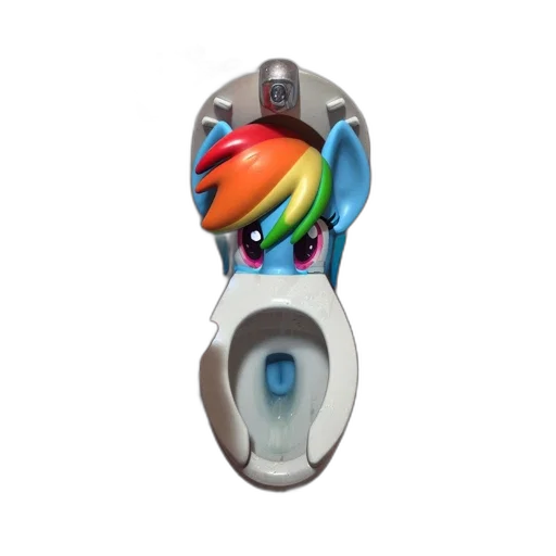 jewelry, whimsical, bathroom, scene, novelty, toilet, featuring, rainbow transparent PNG cut-out