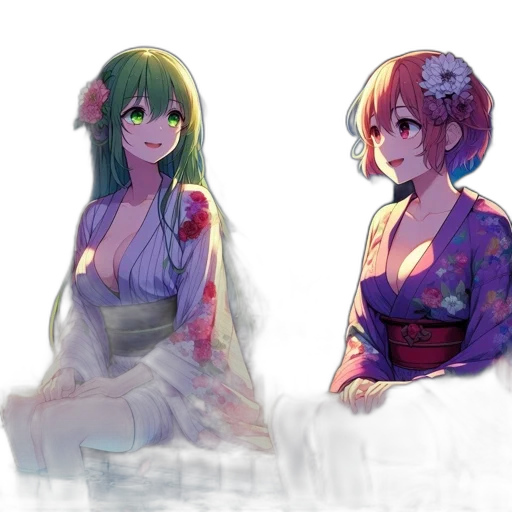 dress, watercolor, concept art, anime, pixel art, fire, neon lights, colorful transparent PNG cut-out