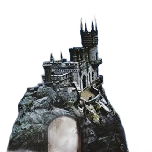 crown, dragon, building, staff, concept art, fantasy art, 3d render, photorealistic transparent PNG cut-out