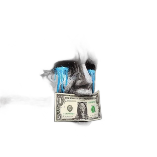mask, face, robot, umbrella, concept art, photorealistic, 3d render, vaporwave transparent PNG cut-out