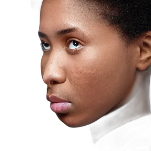 face, mask, hair, photorealistic transparent PNG cut-out