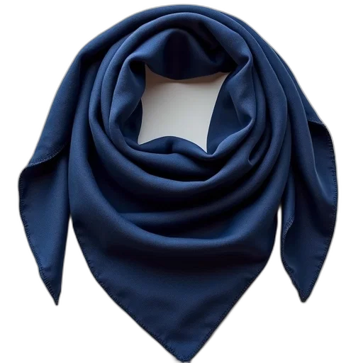 jacket, blue, dark, large, square, pocket, scarf, navy transparent PNG cut-out