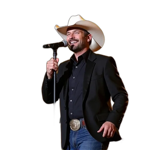 hat, male, country, music, artist, performing, stage, wearing transparent PNG cut-out