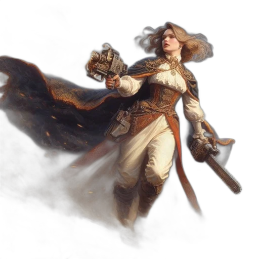 sword, staff, fantasy art, concept art, photorealistic, comic book art, fog, golden transparent PNG cut-out